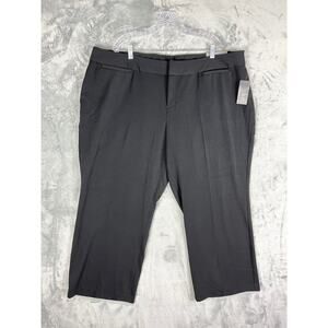 CJ Banks‎ NWT Downtown Pants 26WP Black Trouser Leg Neutral Minimalist Stretchy